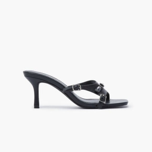 NWT JustFab Arya Mule Heeled Sandal 7.5 - Picture 5 of 8